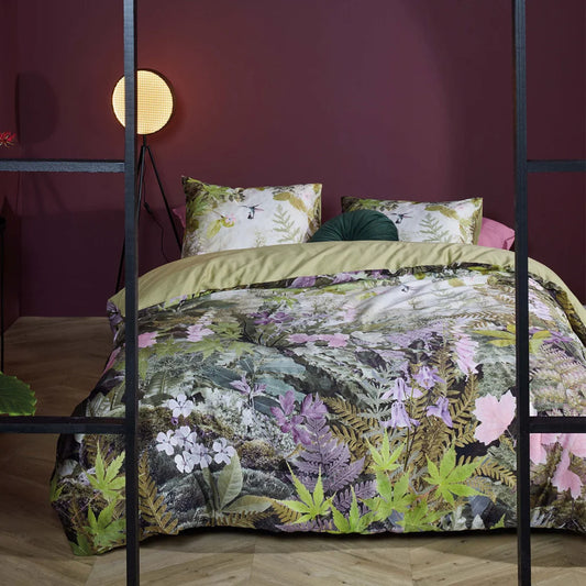 Quilt Cover Set Bedding House Charming Green Cotton Sateen