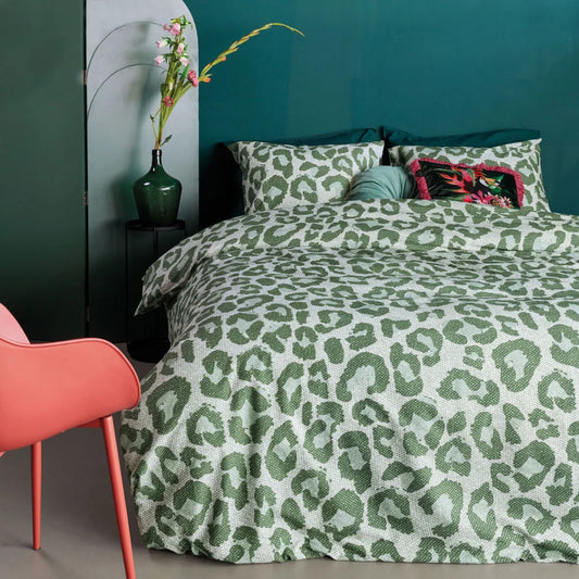 Quilt Cover Set Bedding House Fabrice Green Cotton - Queen
