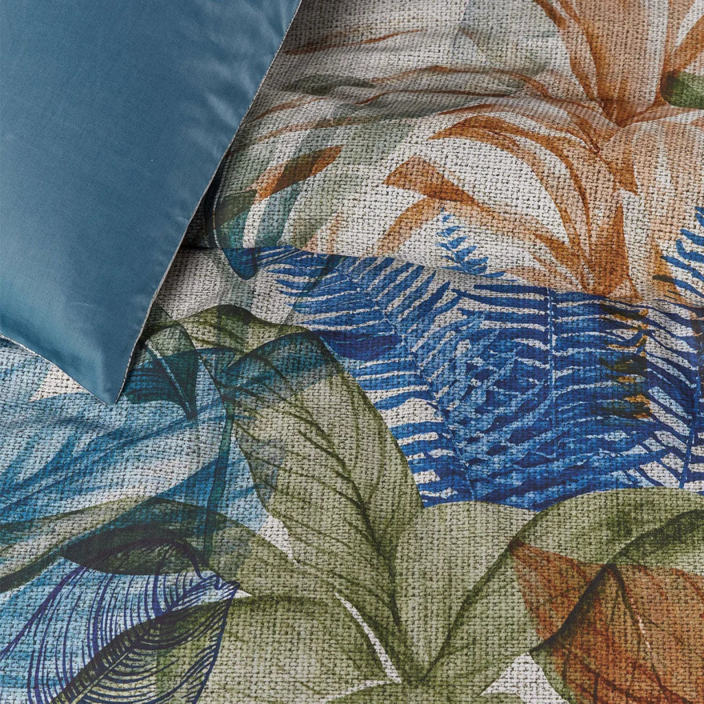 Quilt Cover Set Bedding House Isla Blue Cotton Sateen