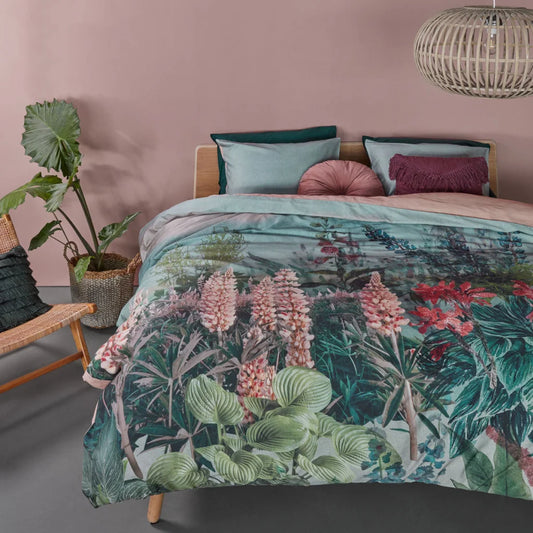 Quilt Cover Set Bedding House Lupine Green Cotton Sateen