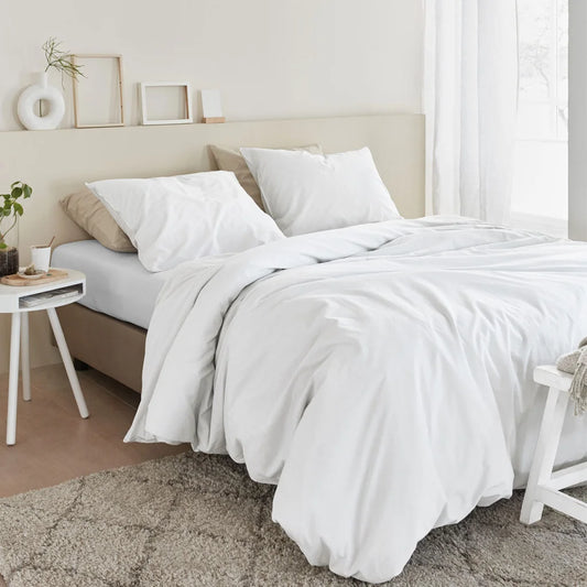 Quilt Cover Set Bedding House Organic Cotton Basic White