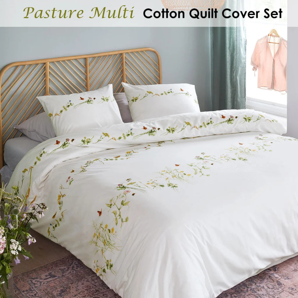 Quilt Cover Set Bedding House Pasture Multi Cotton - Queen