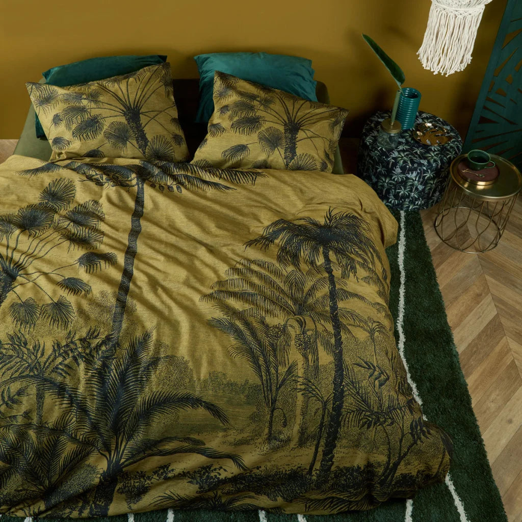 Quilt Cover Set Bedding House Tour du Monde Ochre Cotton