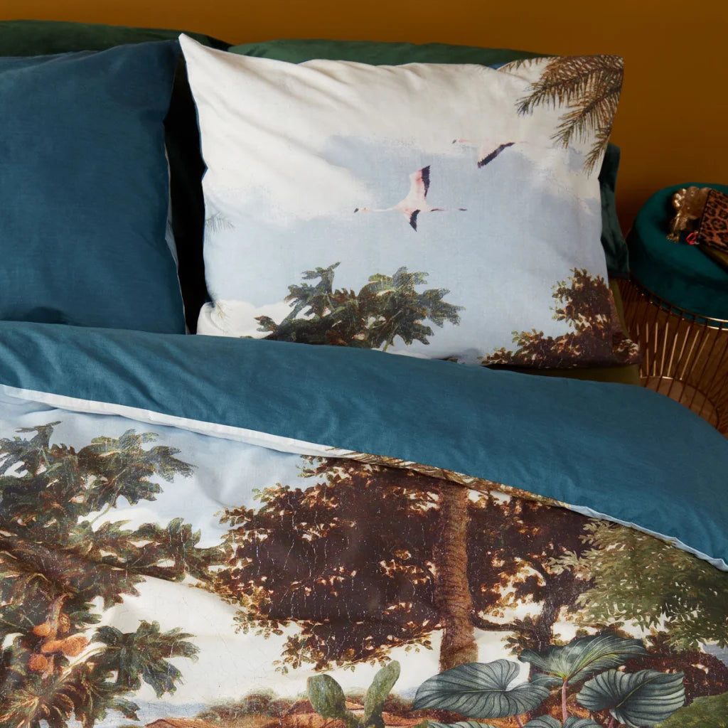 Quilt Cover Set Bedding House Voyage Green Cotton - King