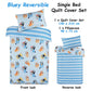 Quilt Cover Set Caprice Bluey Bingo Reversible Striped Licensed Single