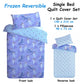 Quilt Cover Set Caprice Disney Frozen Elsa Reversible Licensed Single