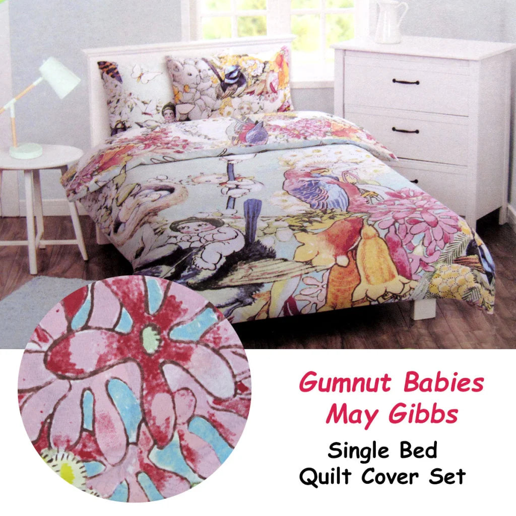 Quilt Cover Set Caprice May Gibbs Gumnut Babies Licensed