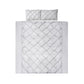 Grey quilt cover set with cotton king bed pinch