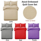 Quilt Cover Set Designer Selection Ascot Embossed Latte