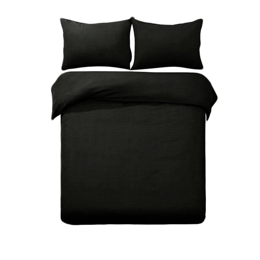 Quilt Cover Set Designer Selection Denver Embossed Black