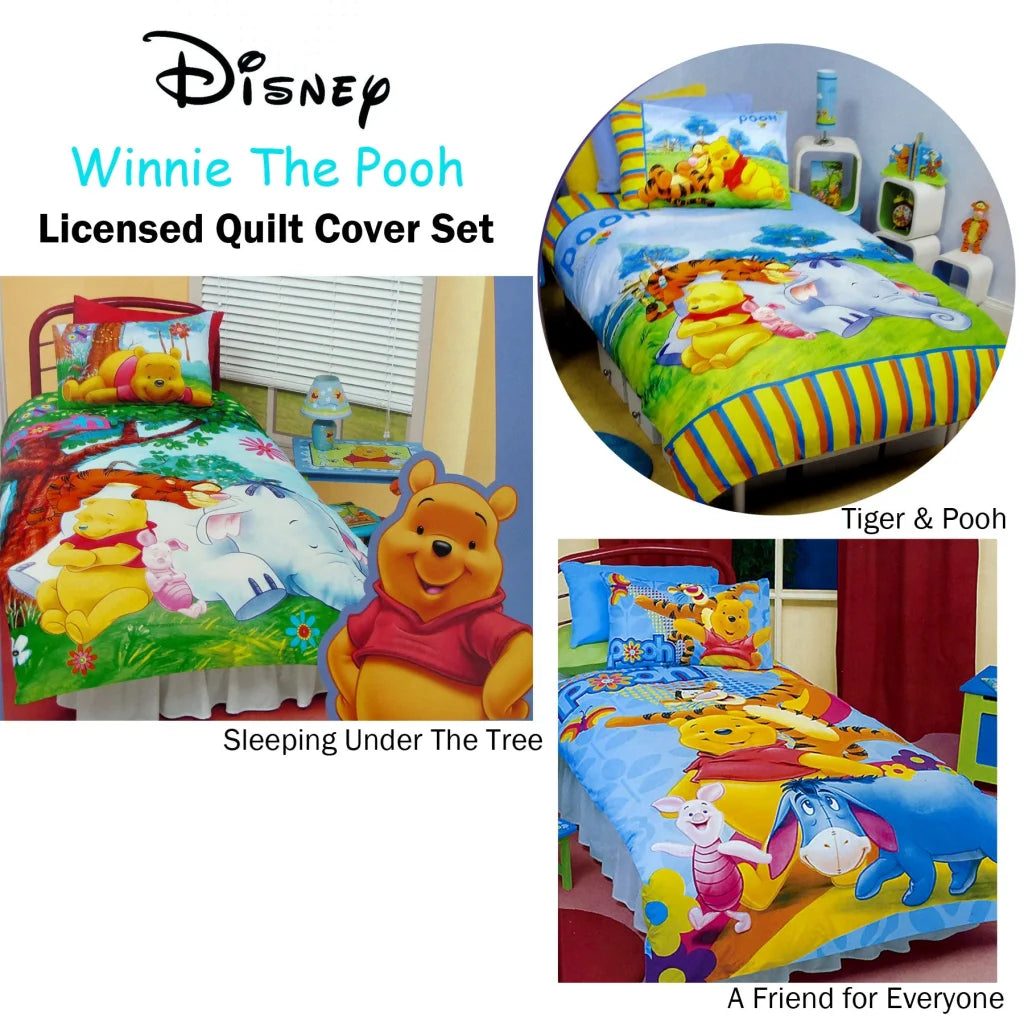 Quilt Cover Set Disney Winnie The Pooh Sleeping Under