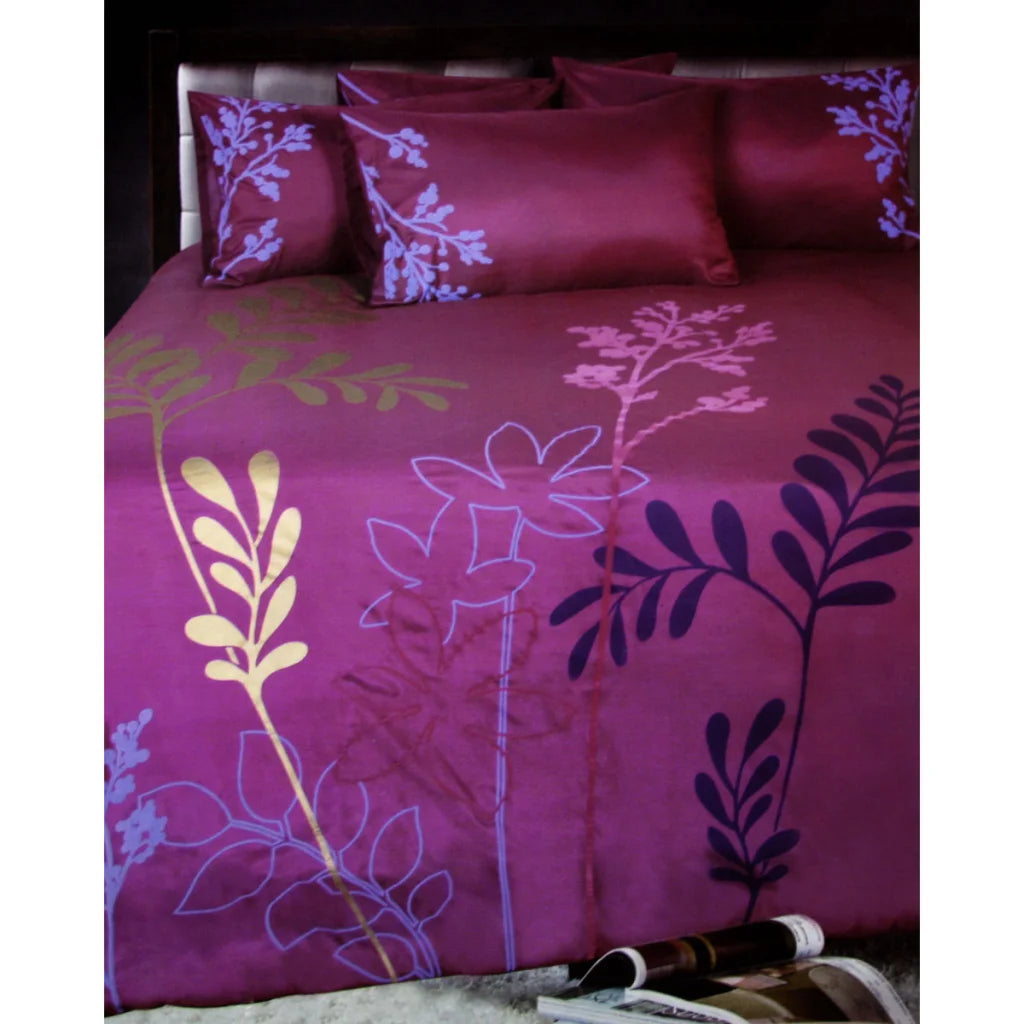 Quilt Cover Set Double Accessorize Savannah Plum - Home &