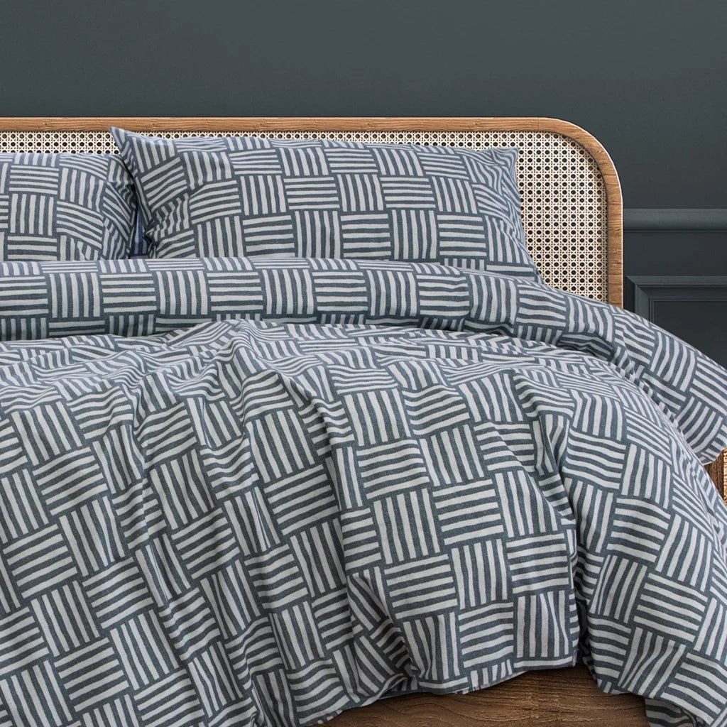 Quilt Cover Set Fletcher Printed - KING - Home & Garden