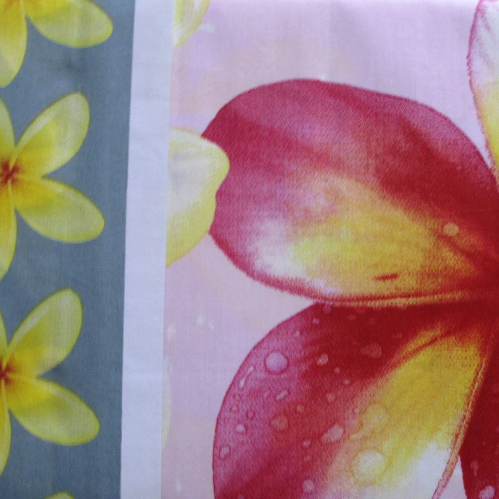 Quilt Cover Set Floating Frangipani Soft Pink Single - Home