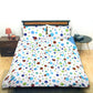 Quilt Cover Set Galaxy Dots Blue Queen - Home & Garden