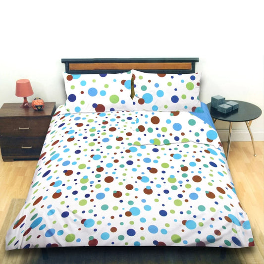 Quilt Cover Set Galaxy Dots Blue Queen - Home & Garden