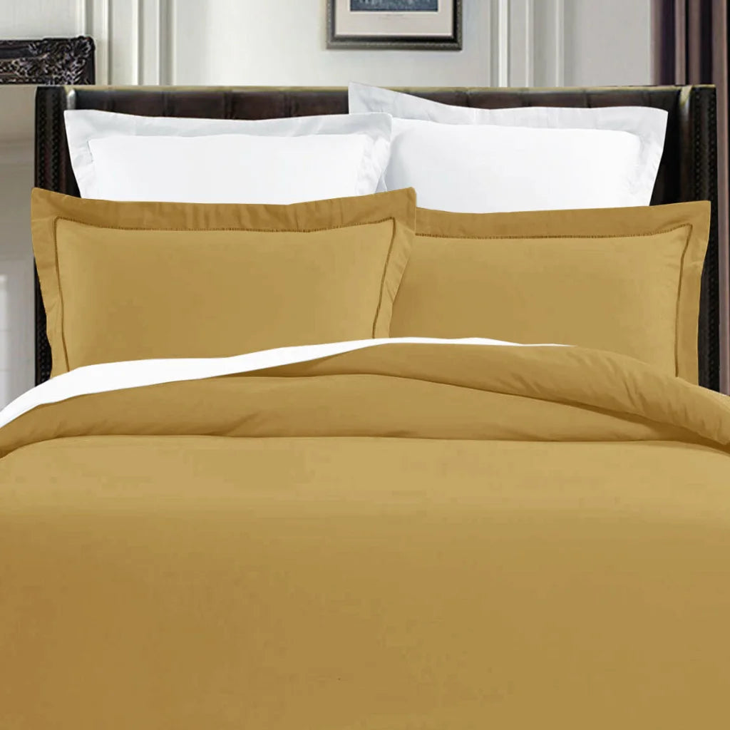 Quilt Cover Set Grand Atelier Pima Cotton Royal Gold - King