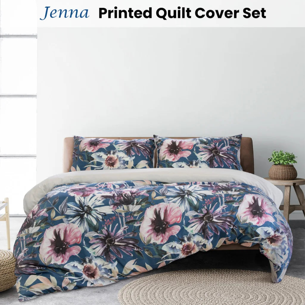 Quilt Cover Set Jenna Printed King - Ardor - Home & Garden