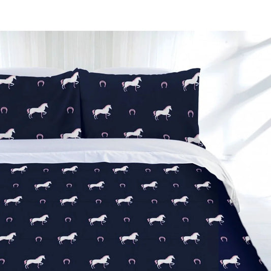 Quilt Cover Set Just Home Horse Shoe - Single - Home &