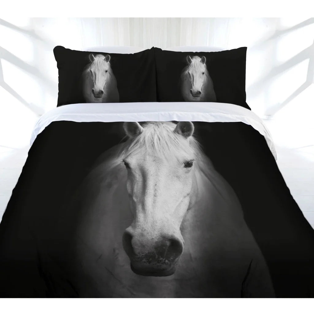 Quilt Cover Set Just Home Midnight Horse - Queen - Home &