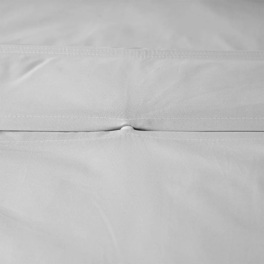 Quilt Cover Set King 400TC Grey Bamboo Cotton Double