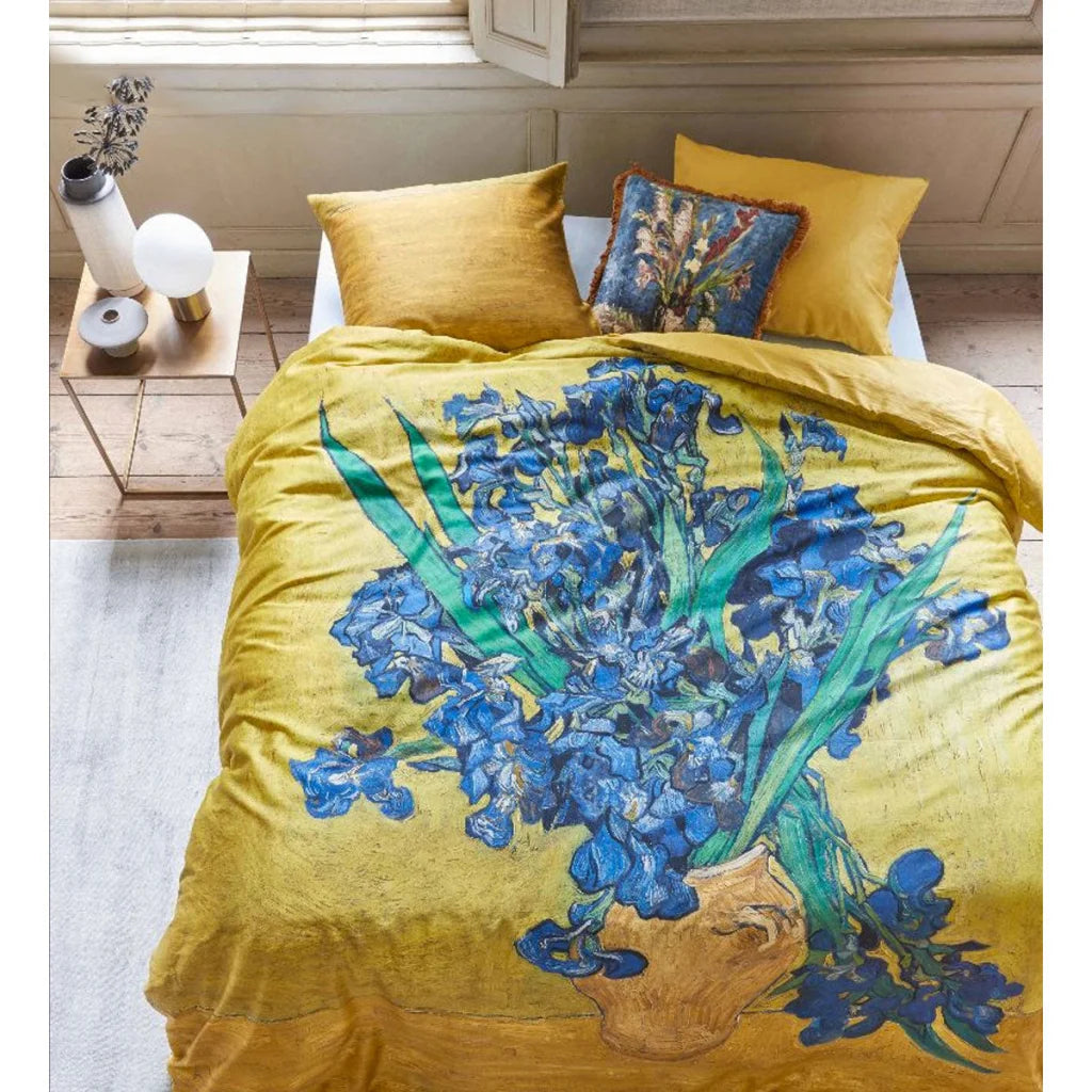 Quilt Cover Set King Bedding House Irises Yellow Cotton