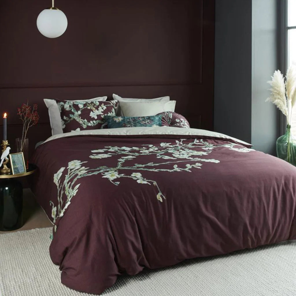Quilt Cover Set King Bedding House Van Gogh Blossom Dark