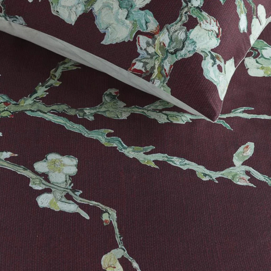 Quilt Cover Set King Bedding House Van Gogh Blossom Dark