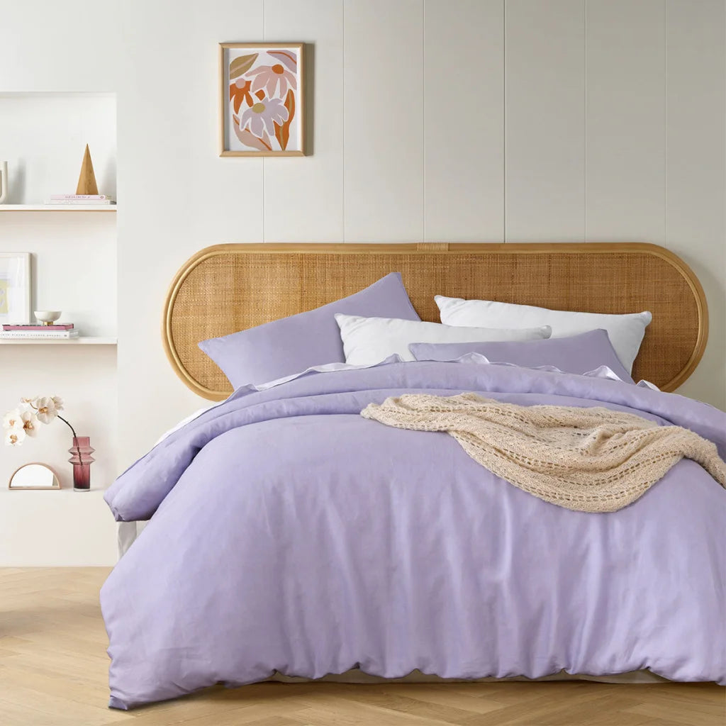 Quilt Cover Set King Vintage Design Homewares Lilac French