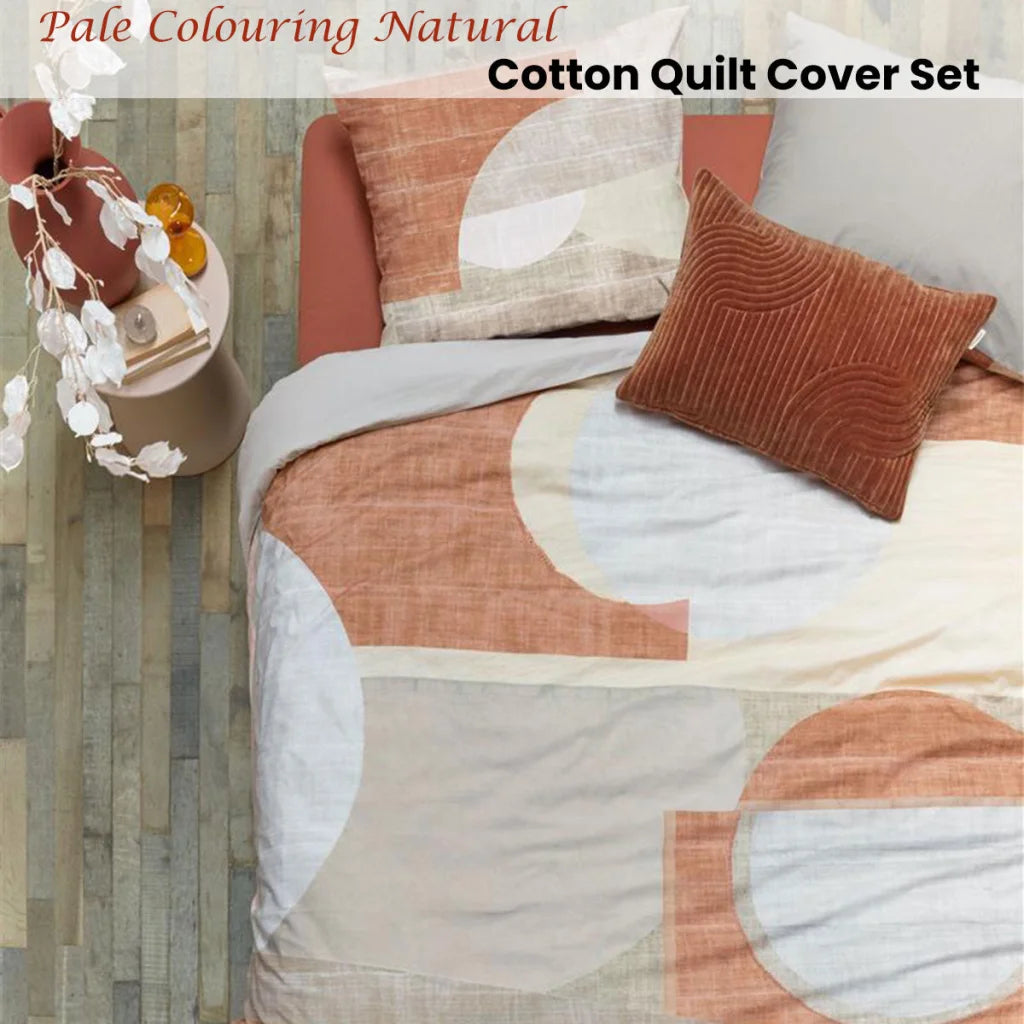 Quilt Cover Set King VTWonen Pale Colouring Natural Cotton