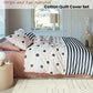 Quilt Cover Set King VTWonen Stripe and Eye Natural Cotton