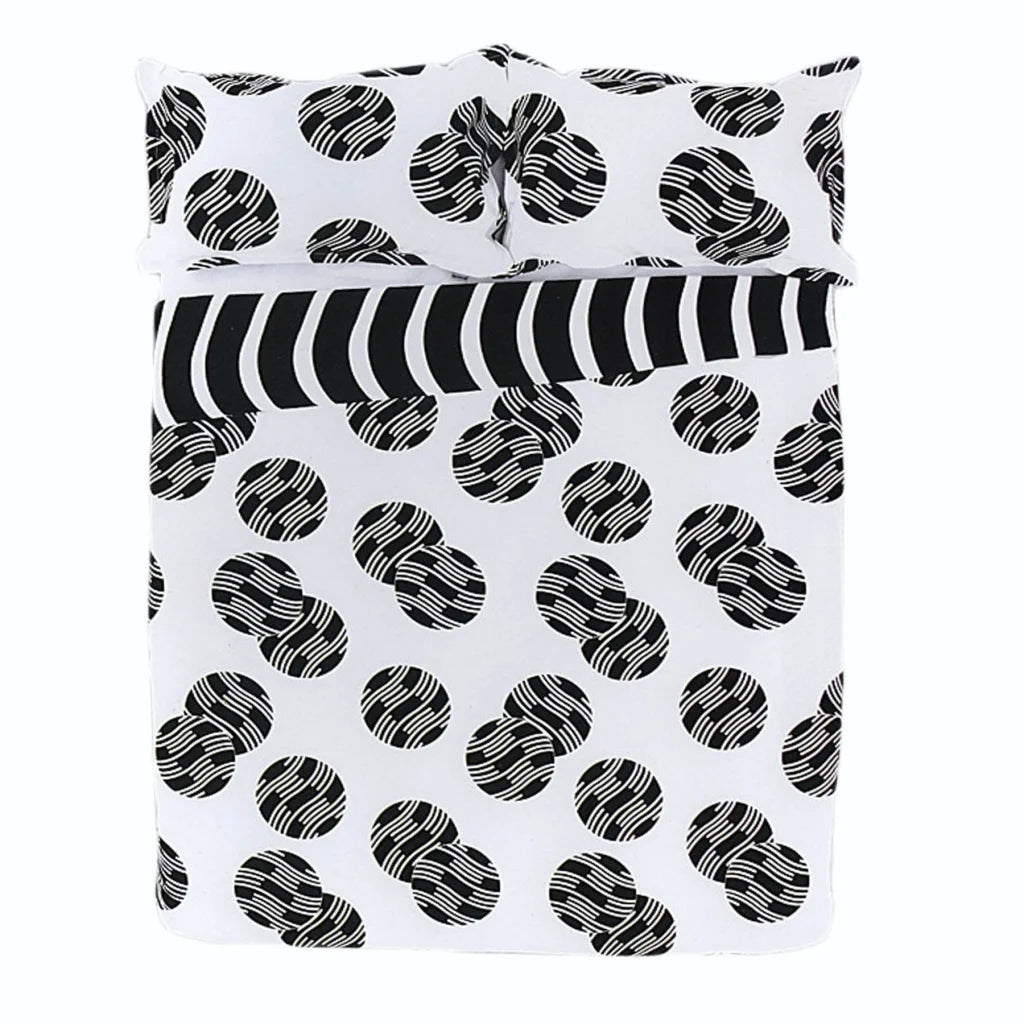 Quilt Cover Set Ontario Reversible Black Queen - Apartmento