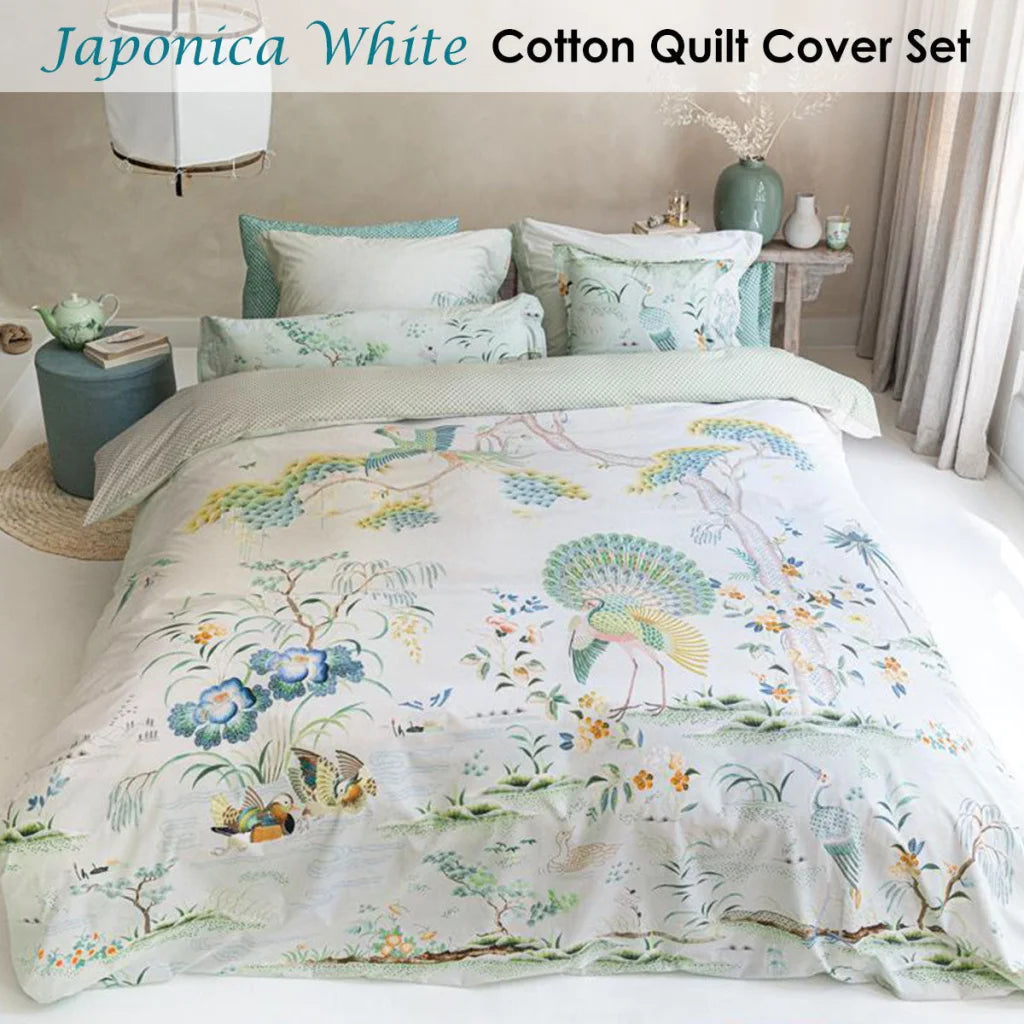 Quilt Cover Set PIP Studio Japonica White - King - Home &