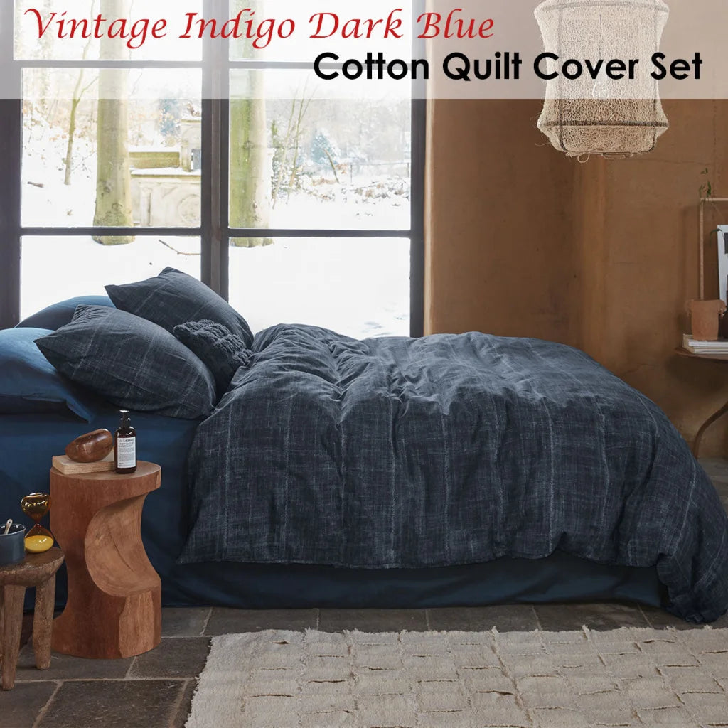 Quilt Cover Set PIP Studio Vintage Indigo Dark Blue Cotton