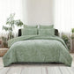 Quilt Cover Set Queen - Ardor Kiah Pale Olive Textured