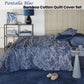 Quilt Cover Set Queen Bedding House Pantalla Blue Bamboo