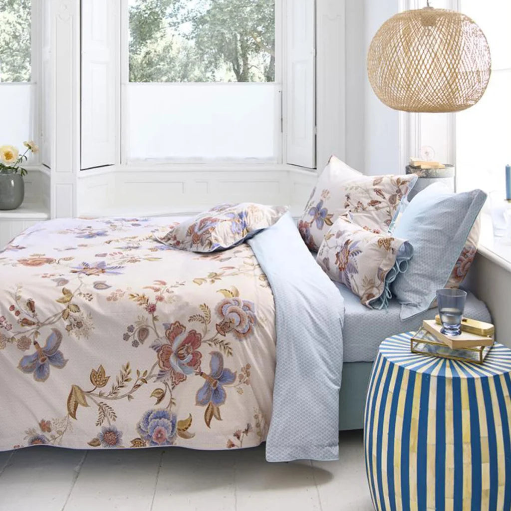 Quilt Cover Set Queen PIP Studio Cece Fiore White Cotton