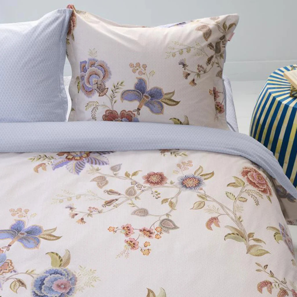 Quilt Cover Set Queen PIP Studio Cece Fiore White Cotton