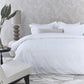 Quilt Cover Set Queen Riviera Maison Elowen White Cotton
