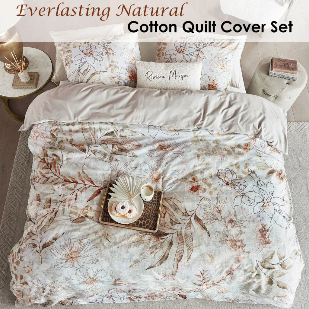 Quilt Cover Set Riviera Maison Everlasting Natural Cotton