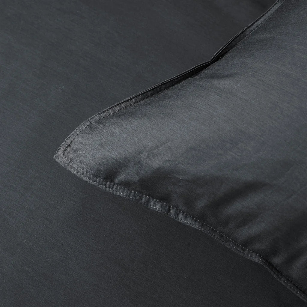 Quilt Cover Set Single 400TC Charcoal Bamboo Cotton Double