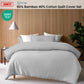 Quilt Cover Set Single 400TC Grey Bamboo Cotton Double