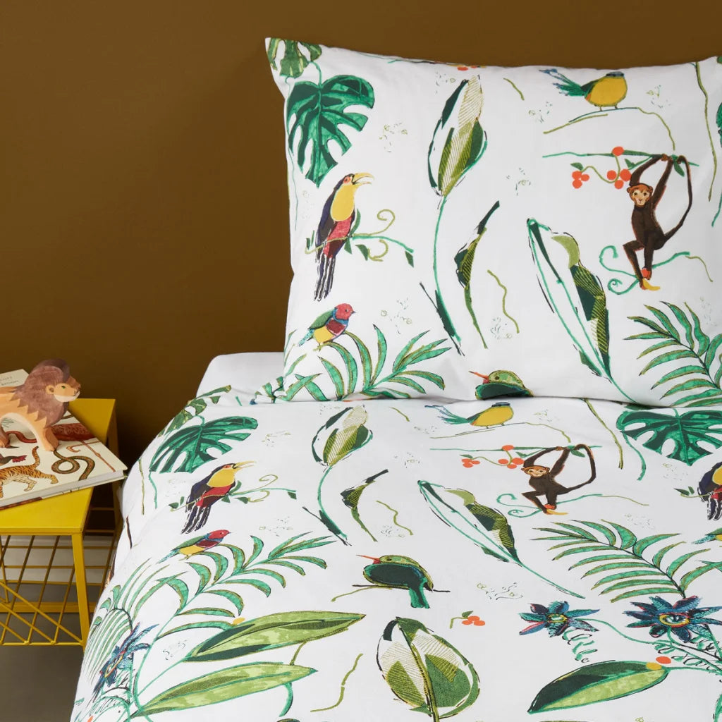 Quilt Cover Set Single Bedding House Crazy Jungle Multi