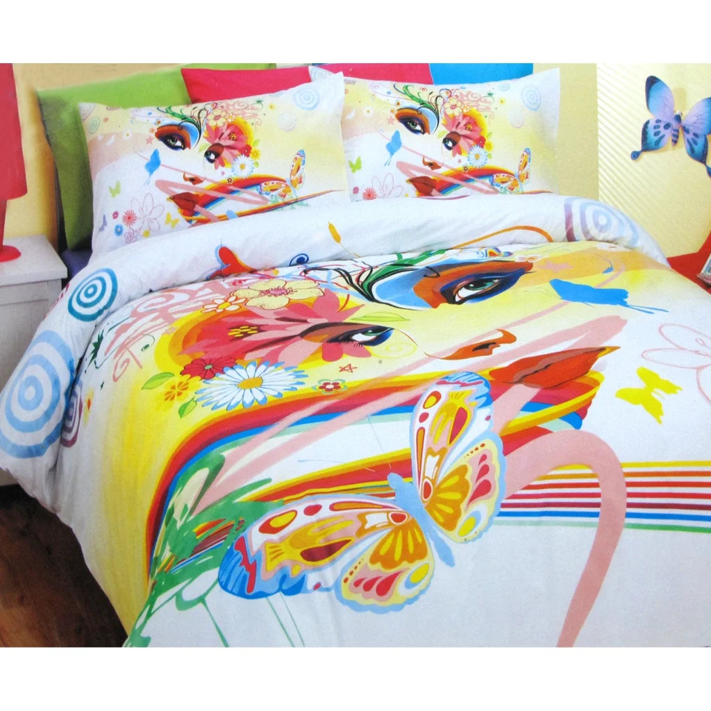 Quilt Cover Set Tiger Eye 100% Cotton - Home & Garden