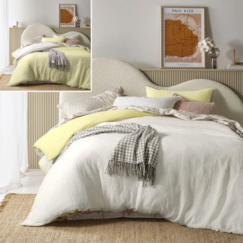 Quilt Cover Set Vintage Design Homewares Hugo Reversible