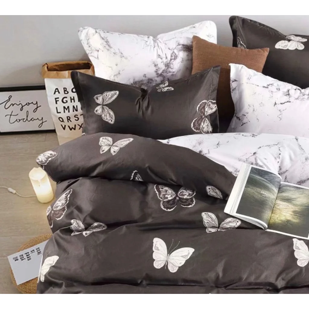 Quilt/Duvet Cover Set Butterfly King Size - Home & Garden