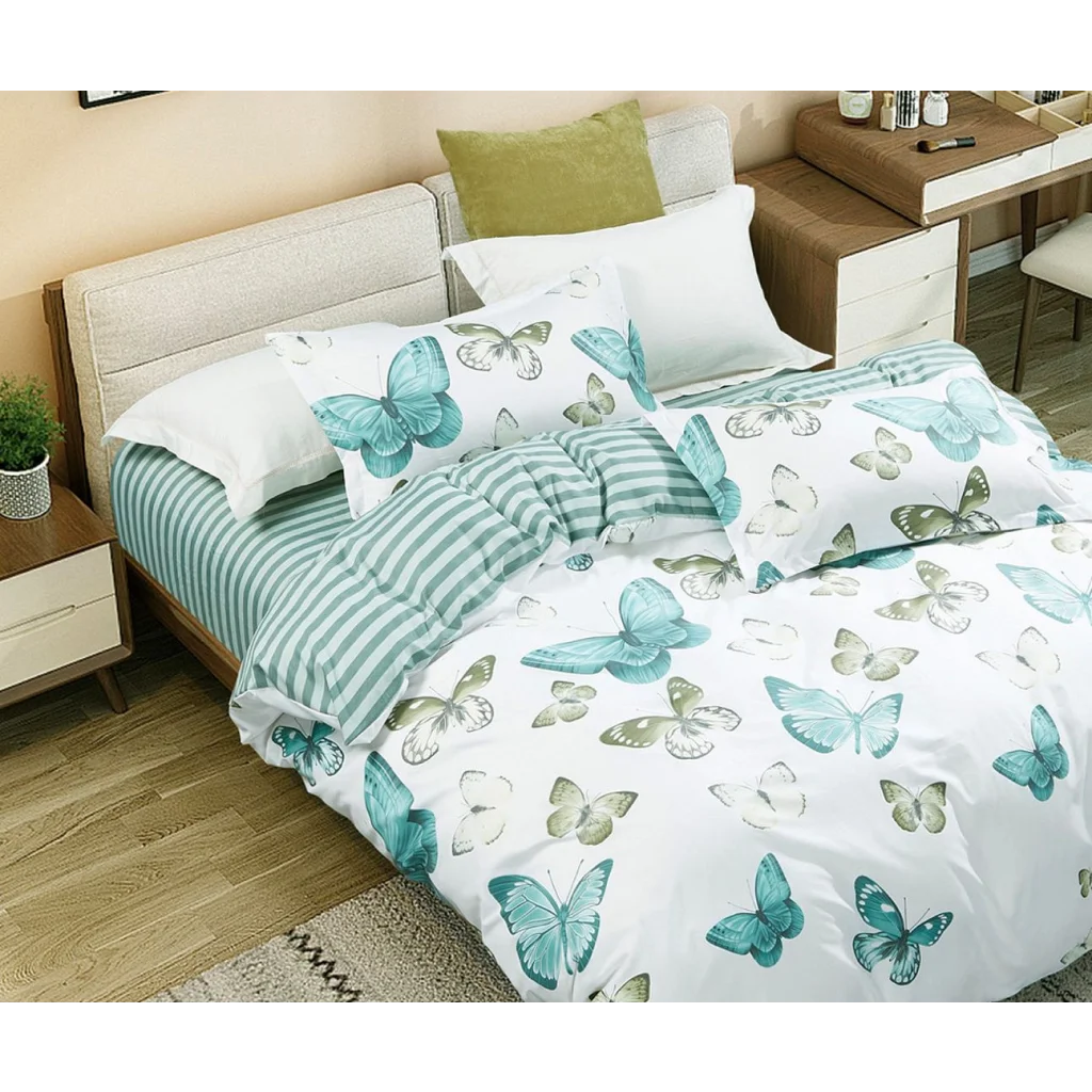 Quilt/Duvet Cover Set Fleur Butterfly Super King Size