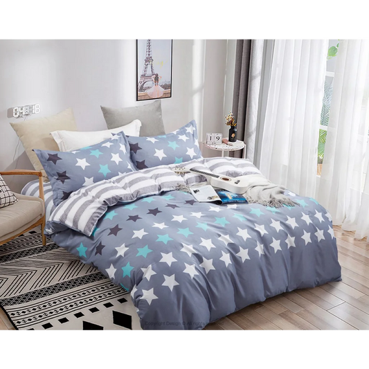 Quilt/Duvet Cover Set Stars Queen Size - Home & Garden