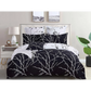 Quilt/Duvet Cover Set Tree Reversible Queen Size Bed Black