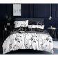 Quilt/Duvet Cover Set Tree Reversible Queen Size Bed Black
